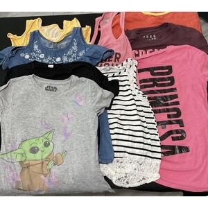 Mixed Brands Shirt Lot Girls 14-16 Multicolor Star Wars Graphic Gamer 9pc Tops
